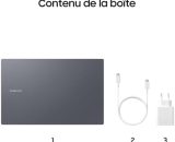 Samsung Galaxy Book4 Ordinateur portable 15.6'', Intel Core 7, 16Go RAM 512Go SSD Intel Graphics, Gris Anthracite, clavier AZERTY FR