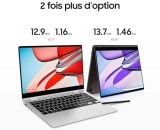 Samsung Galaxy Book3 360, Ordinateur Portable, 15.6", Intel Core i7, 16 Go RAM, 512 Go SSD, Intel Xe Graphics, Argent, Clavier AZERTY FR